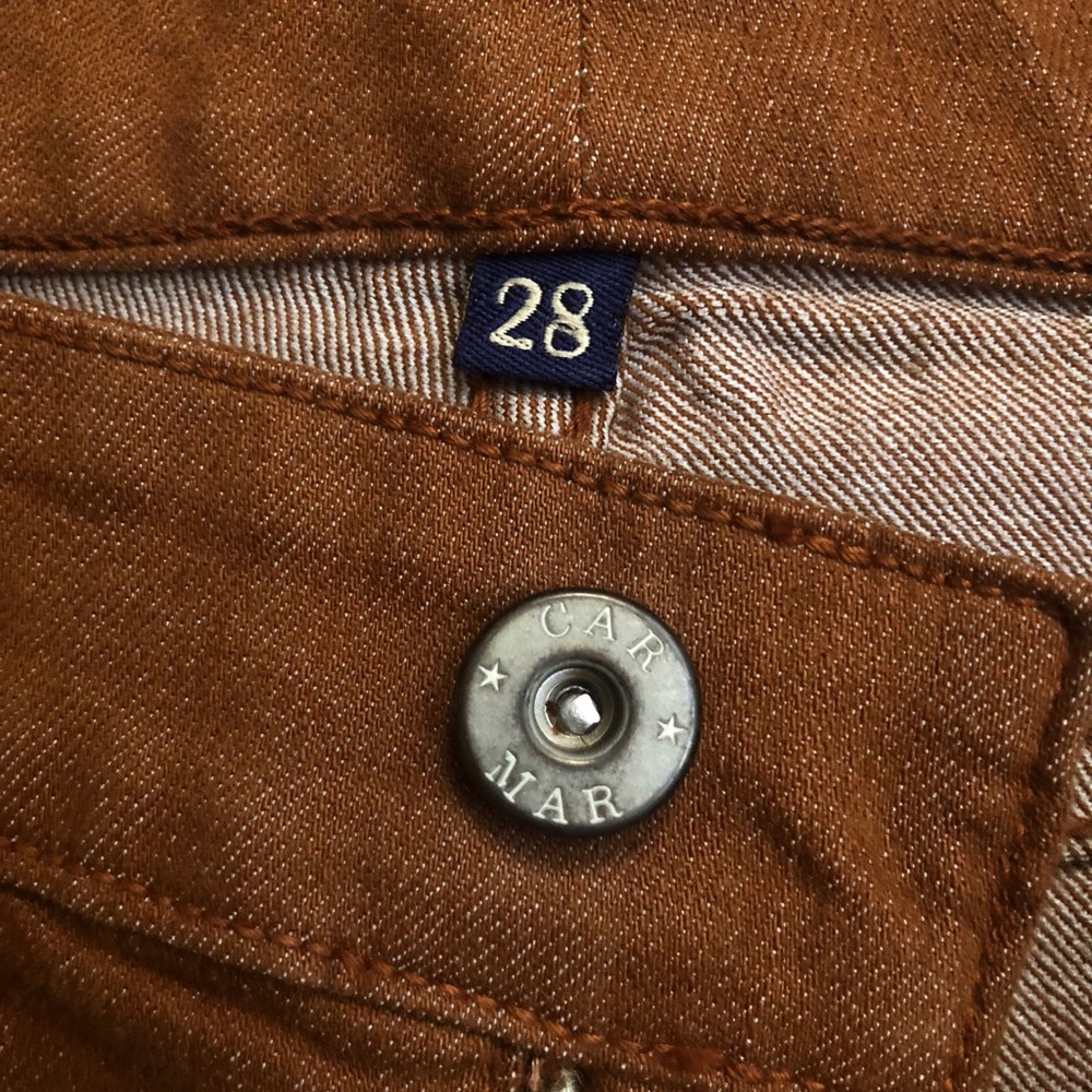 Mid-rise brown Carmar skinny jeans